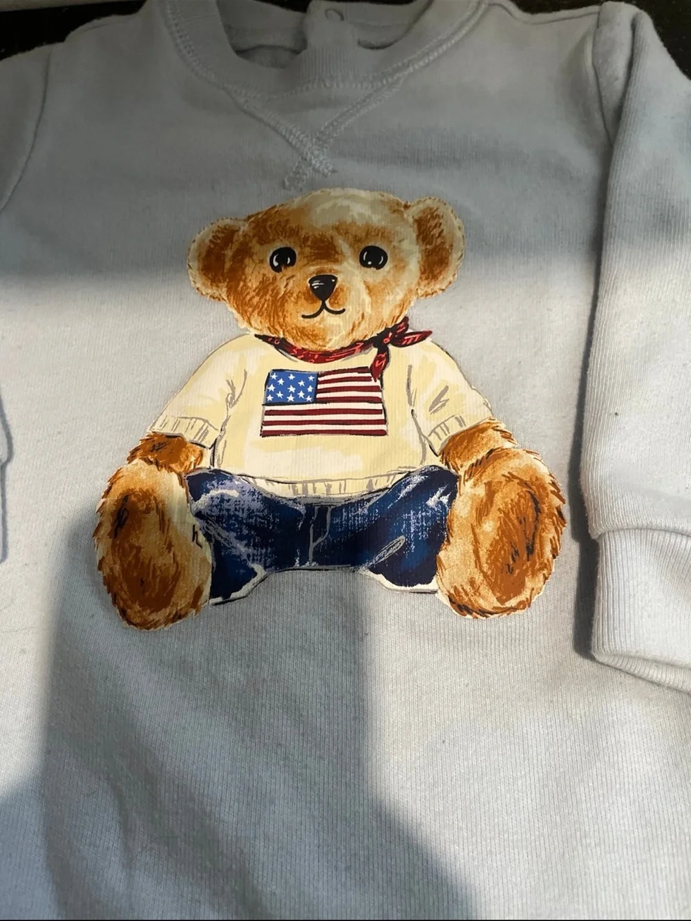 Ralph Lauren, teddy bear one piece outfit, baby size 9 months